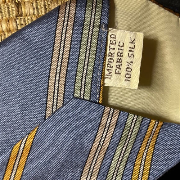 John Henry 100% Silk Tie 3.25” x 54” Baby Blue Stripe - Picture 2 of 9